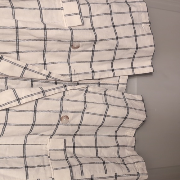 NWOT Asos Cotton and Linen White Grid Oversized Blazer - Picture 9 of 14